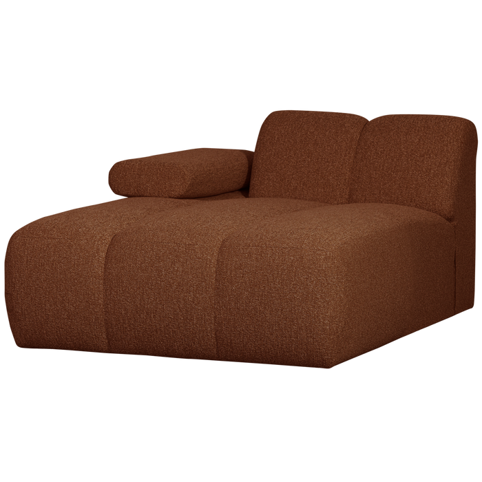 WOOOD Mojo Chaise Longue Elementenbank Links - Bouclé - Roest Bruin