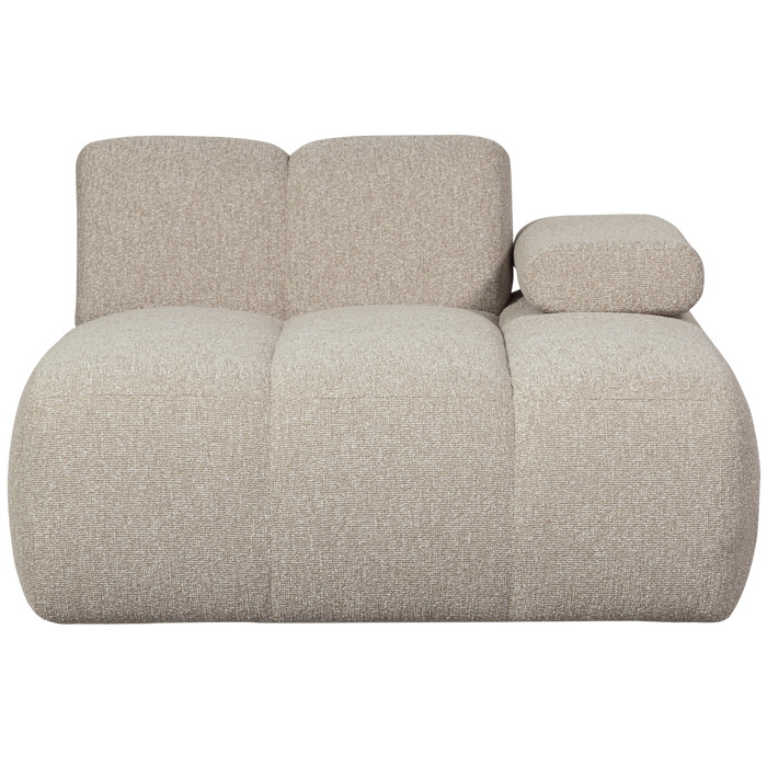 WOOOD Mojo Chaise Longue Elementenbank Rechts - Bouclé - Beige