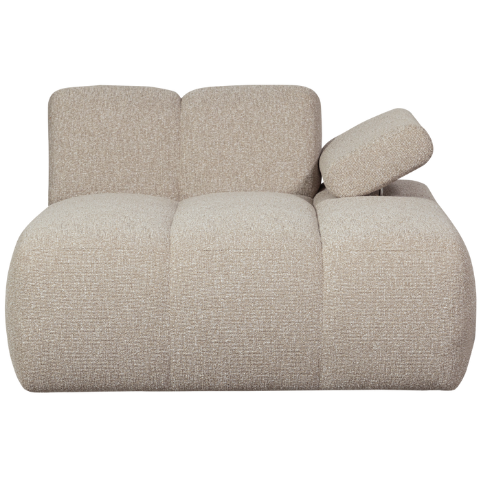 WOOOD Mojo Chaise Longue Elementenbank Rechts - Bouclé - Beige