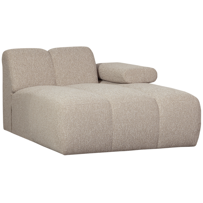 WOOOD Mojo Chaise Longue Elementenbank Rechts - Bouclé - Beige
