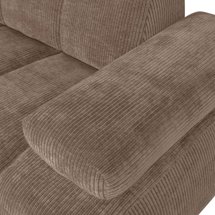 WOOOD Mojo 1,5-Zits Bank Met Arm Rechts - Ribstof - Zand - 74x160x67