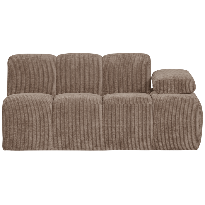 WOOOD Mojo 1,5-Zits Bank Met Arm Rechts - Ribstof - Zand - 74x160x67