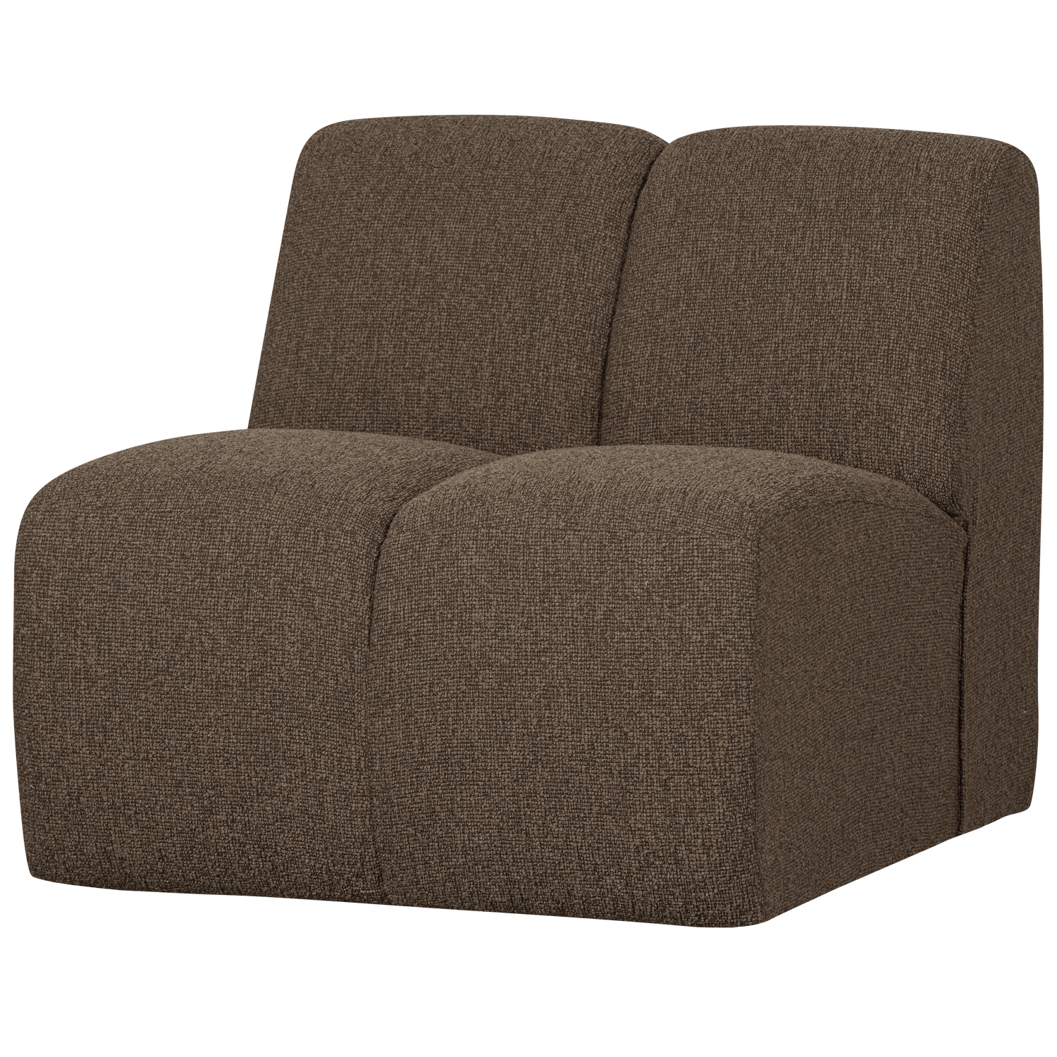 WOOOD Mojo 1-Zits Bank - Bouclé - Bruin Melange - 74x80x97