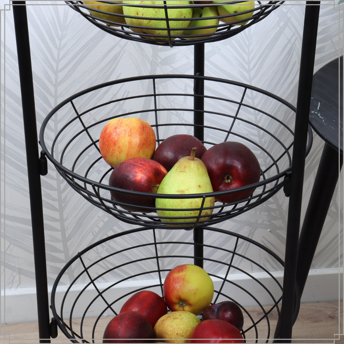 OTIX Fruitmand Voorraadrek Fruitrek Groentenrek Fruitschaal 3 laags...