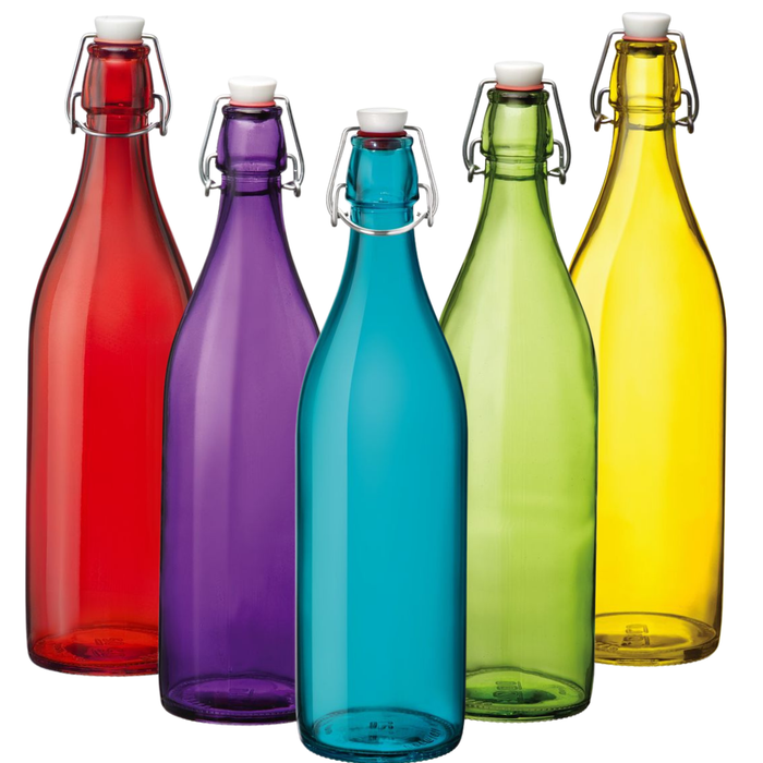 Sareva Gekleurde Beugelflessen Set - Set van 5 gekleurde flessen