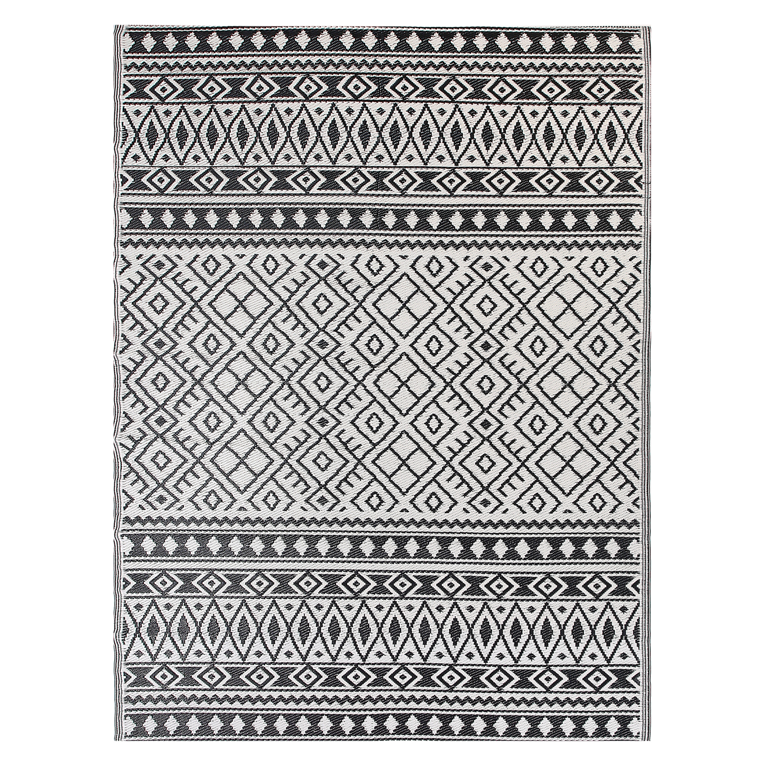 Beliani - NARLI - Outdoor kleed - Zwart - 180 x 240 cm - Polypropyleen