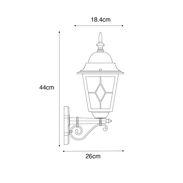 QAZQA Vintage buiten wandlantaarn antiek goud - Antigua Up