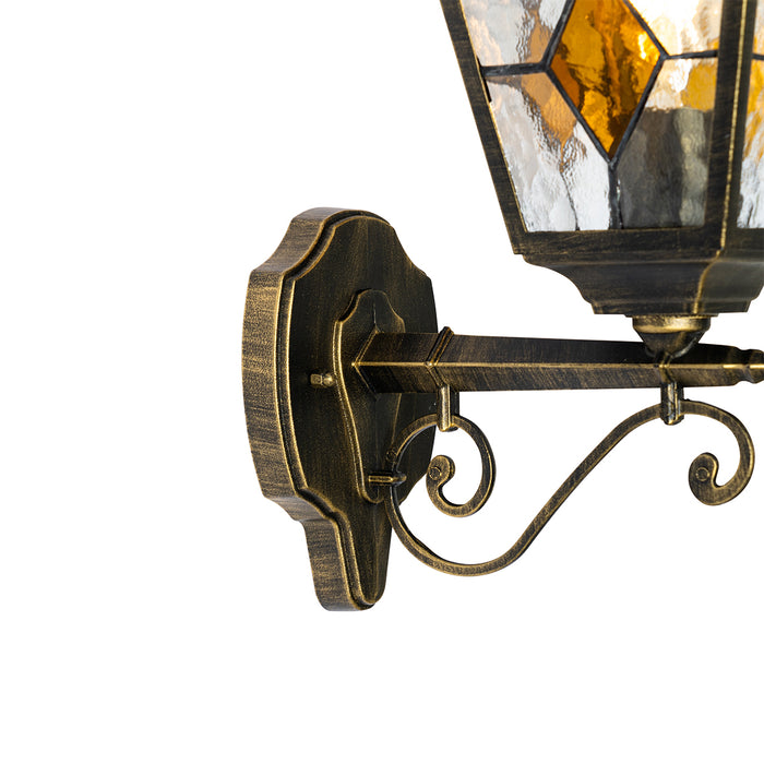 QAZQA Vintage buiten wandlantaarn antiek goud - Antigua Up