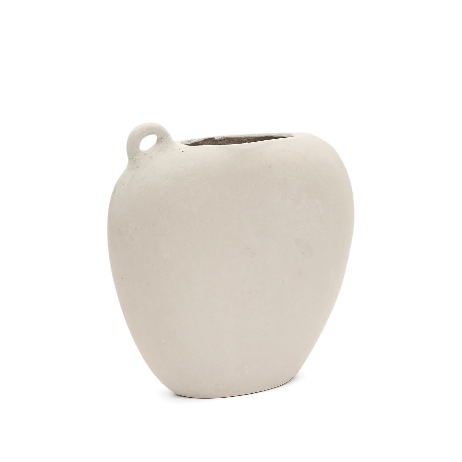 Kave Home - Neti vaas van wit papier-maché 37 cm