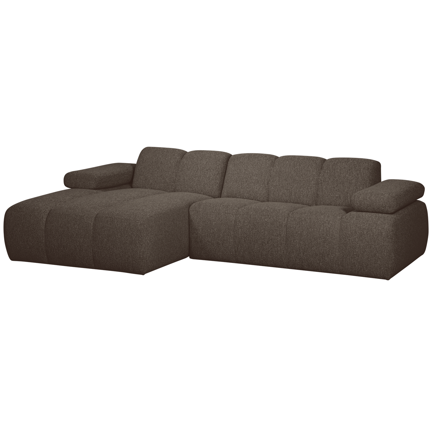 WOOOD Mojo Chaise Longue Bank Links - Bouclé - Bruin Melange