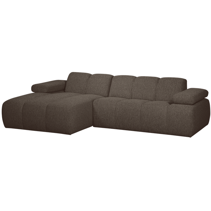 WOOOD Mojo Chaise Longue Bank Links - Bouclé - Bruin Melange