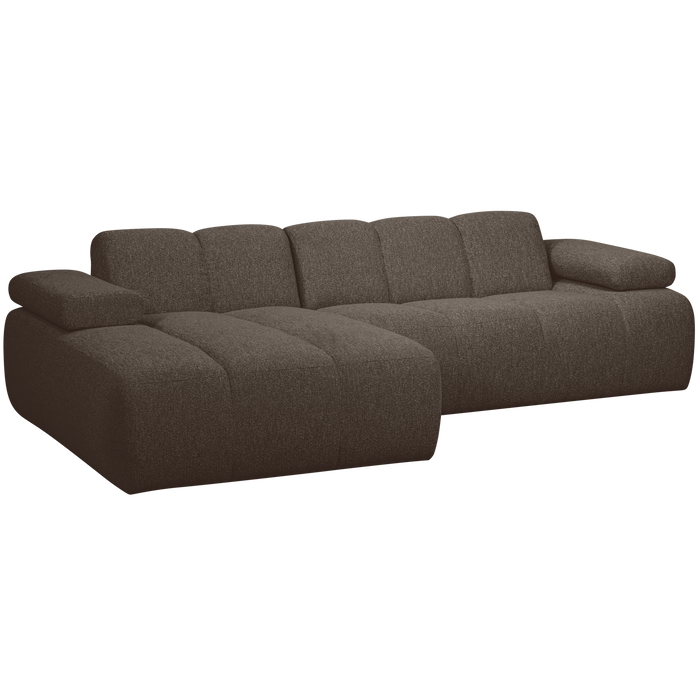 WOOOD Mojo Chaise Longue Bank Links - Bouclé - Bruin Melange