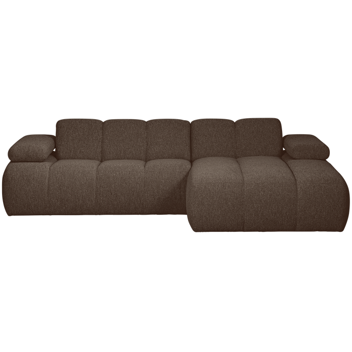 WOOOD Mojo Chaise Longue Bank Rechts - Bouclé - Bruin Melange