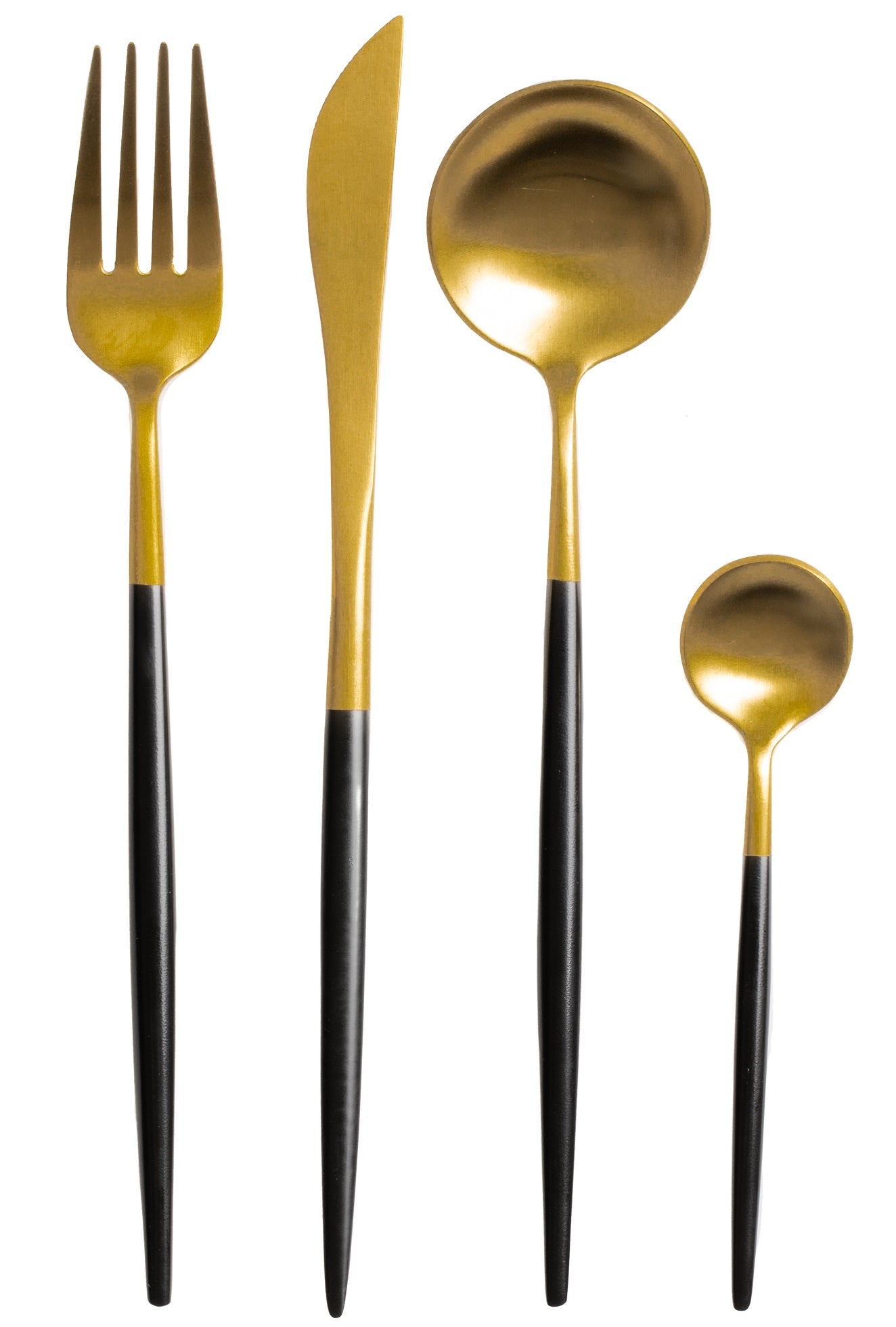 Jay Hill Bestekset - Goud | Zwart - 4-delig