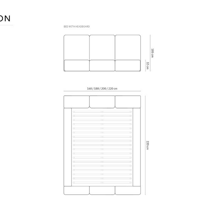Windsor & Co Horizon Bedframe met Opbergvak - 200 x 200 cm - Chenille - Roze