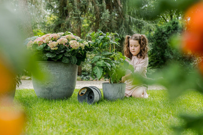 Artstone Bloempot Bola - 33x29 - Grijs