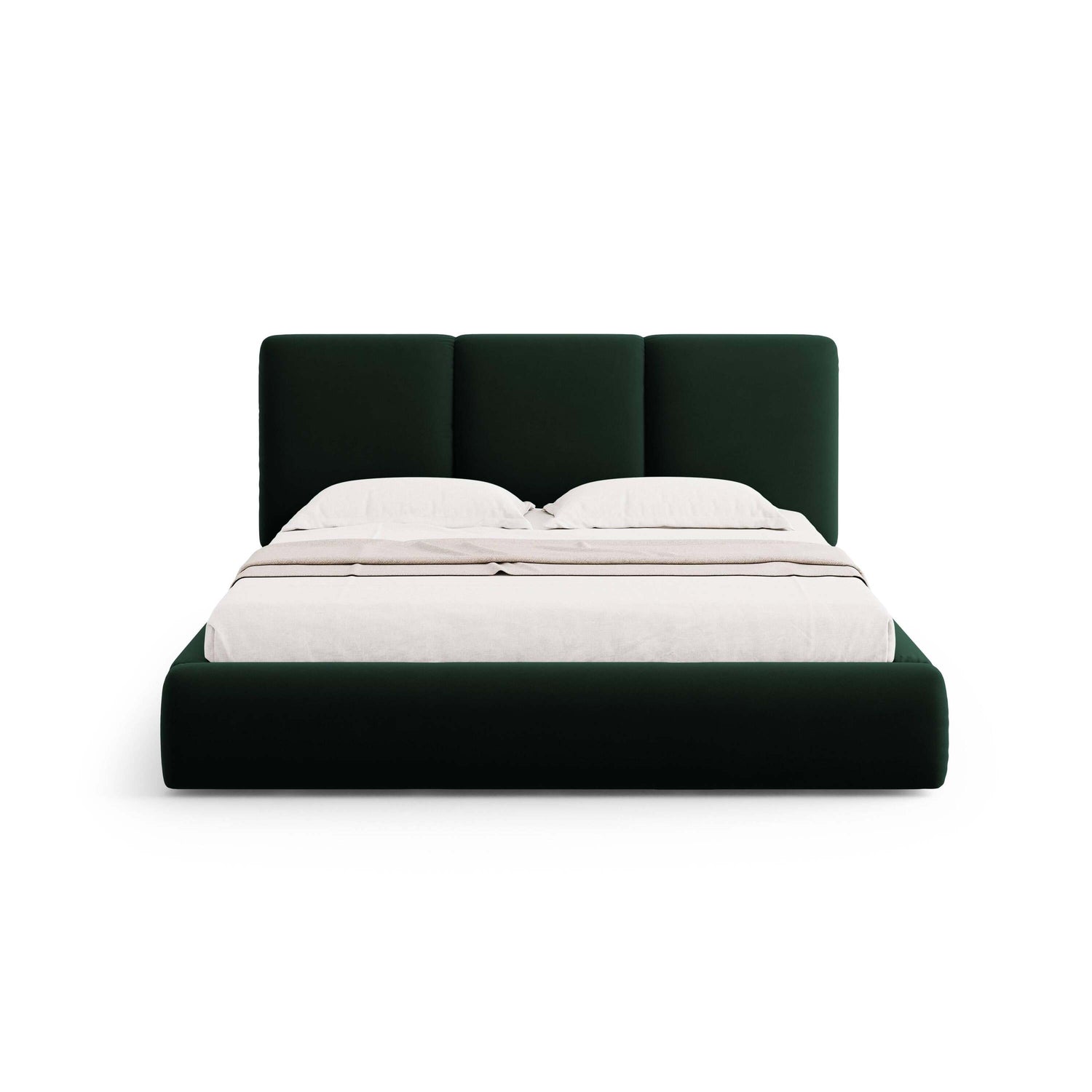 Windsor & Co Horizon Bedframe met Opbergvak - 160 x 200 cm - Fluweel - Flessengroen