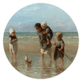 Reinders - Jozef Israels Kinderen der zee - Glasschilderij Ø 50 cm