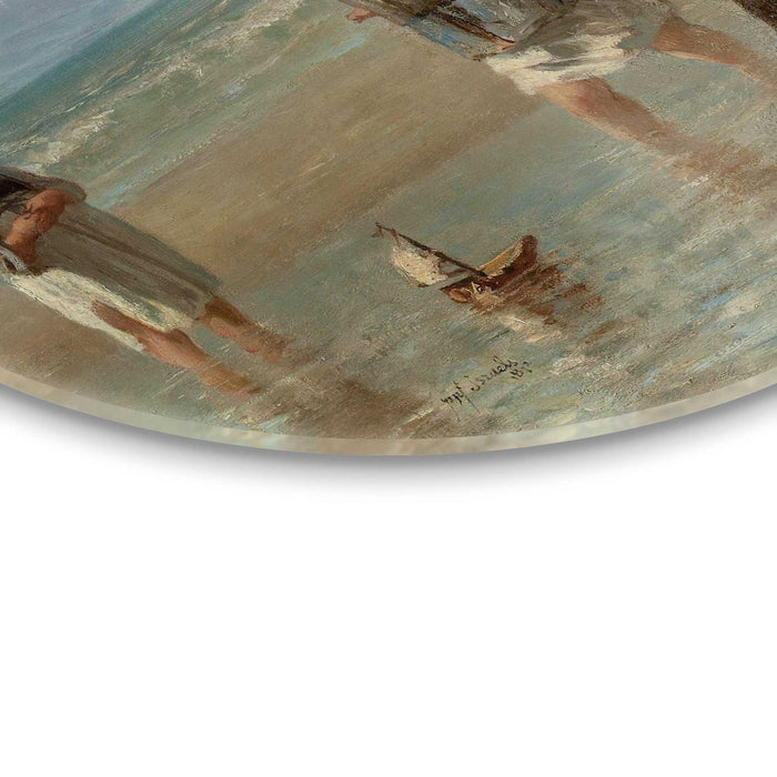 Reinders - Jozef Israels Kinderen der zee - Glasschilderij Ø 50 cm