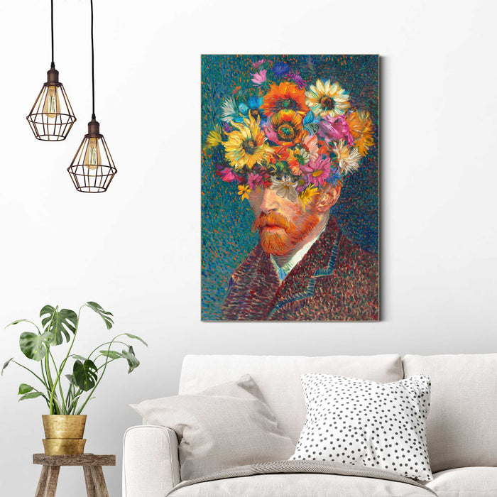 Reinders - Floral Van Gogh - Schilderij 90x60cm Hout