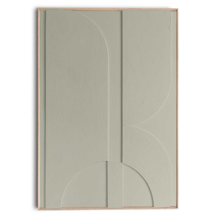 Reinders - Mars Relief Art Schilderij 100 x 70 cm - Sage Green