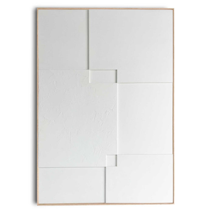 Reinders - Mercure White - Relief Art Schilderij 70x100cm Hout