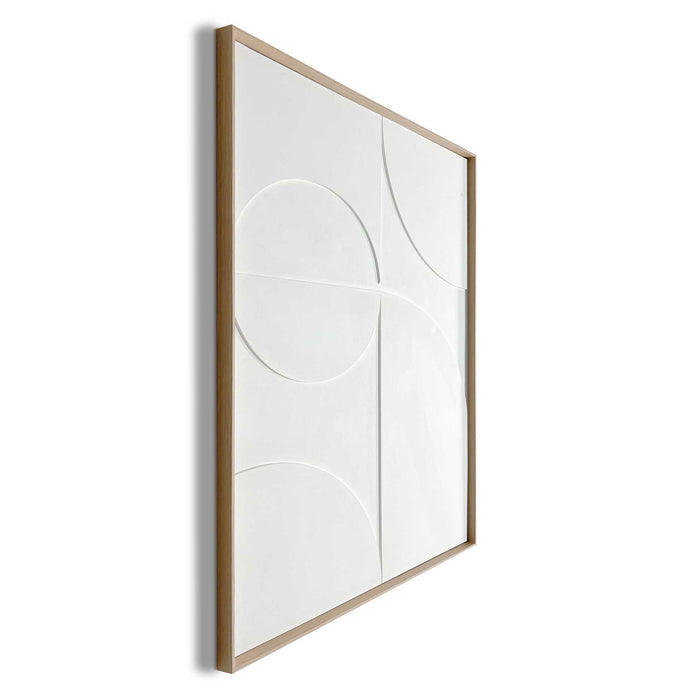 Reinders - Playing Relief Art Schilderij - 70 x 50 cm - Wit