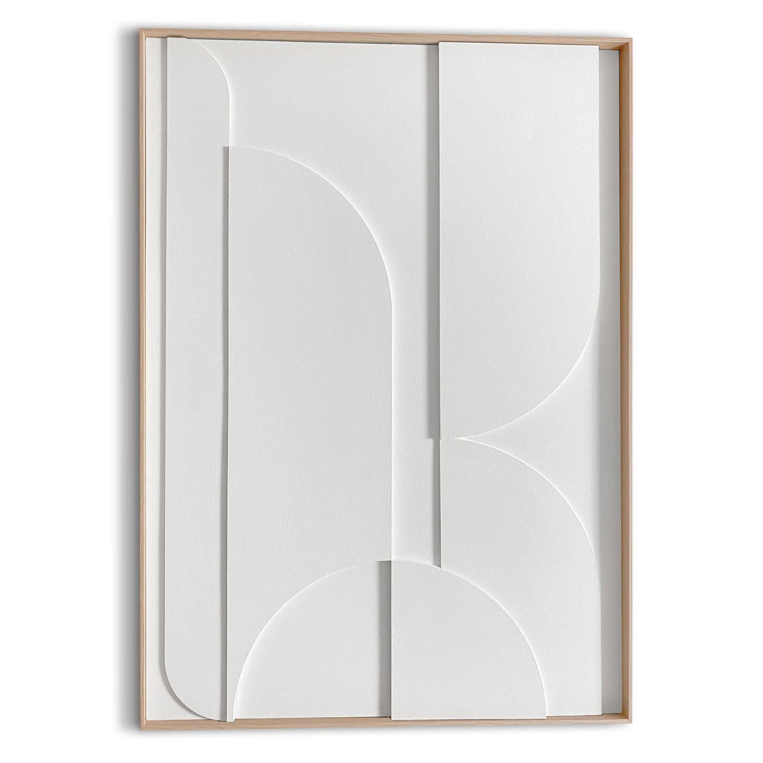 Reinders - Puzzeled Relief Art Schilderij - 70 x 50 cm - Wit