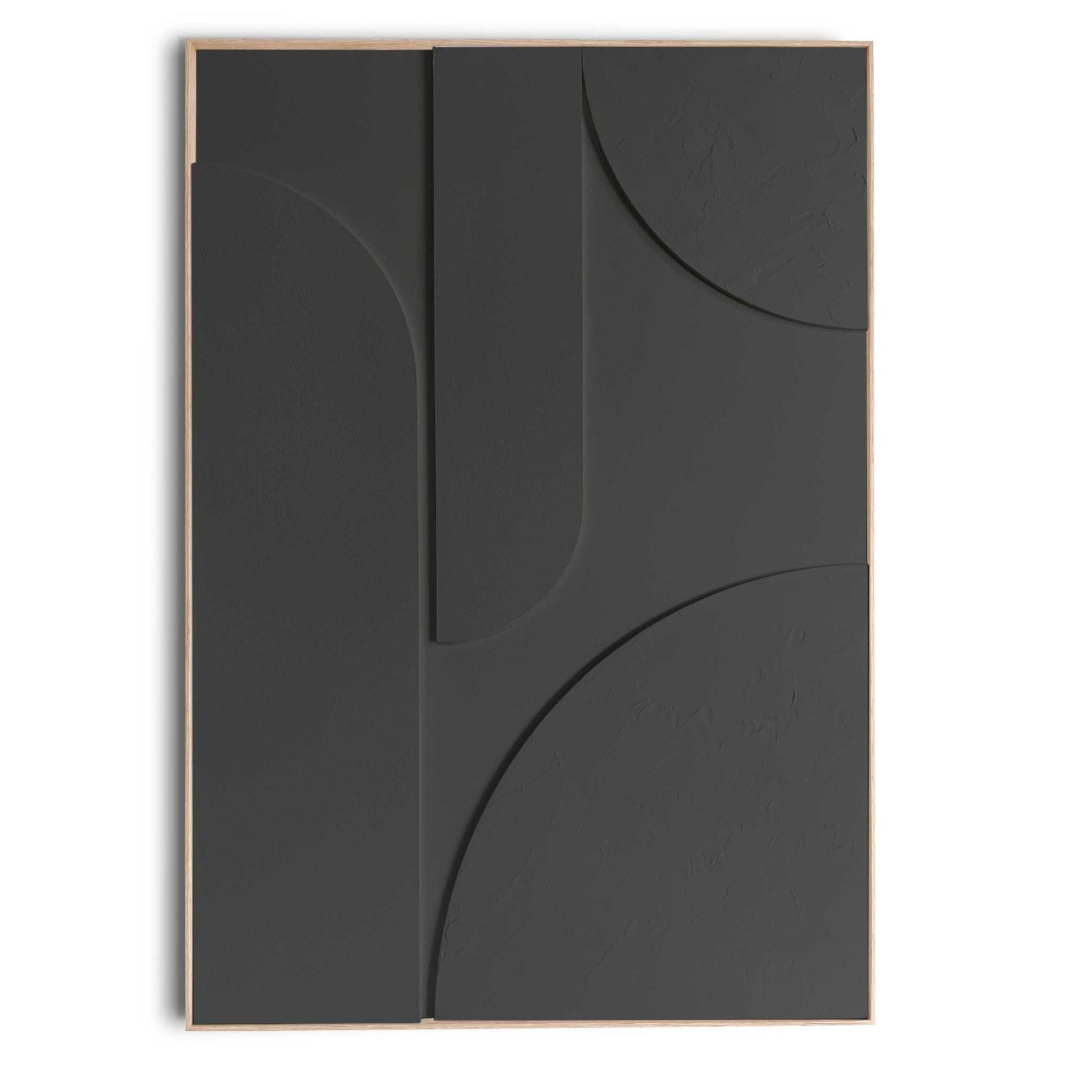 Reinders - Saturn - Relief Art Schilderij 100 x 70 cm - Charcoal