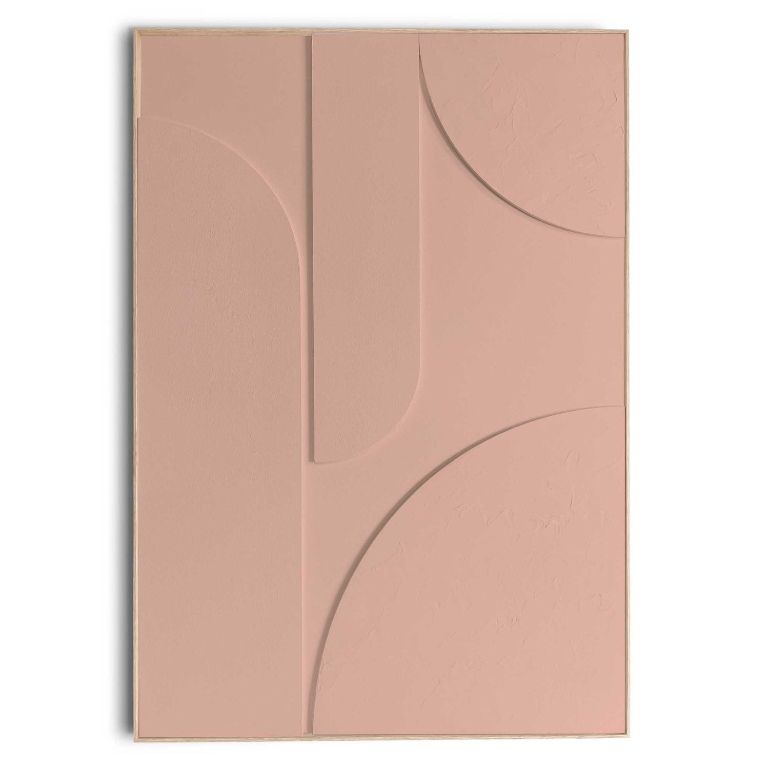 Reinders - Saturn - Relief Art Schilderij 100 x 70 cm - Terra Pink