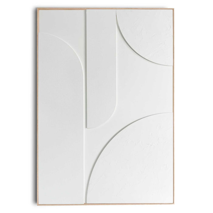 Reinders - Saturn - Relief Art Schilderij 100 x 70 cm - Wit