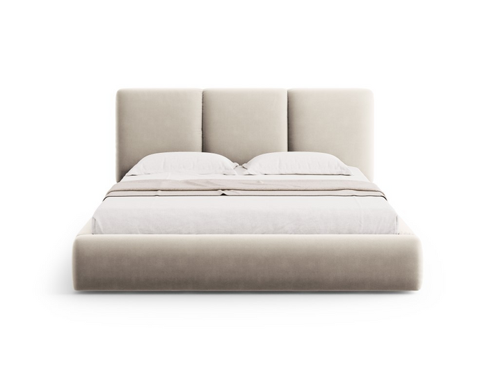 Windsor & Co Horizon Bedframe met Opbergvak - 140 x 200 cm - Fluweel - Crème