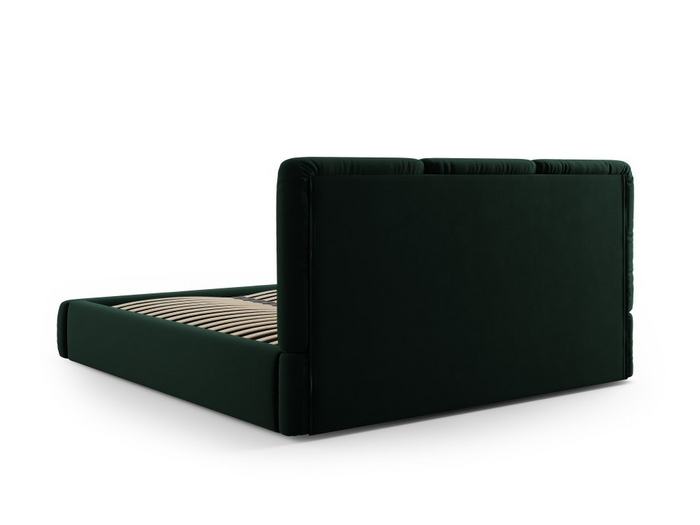 Windsor & Co Horizon Bedframe met Opbergvak - 200 x 200 cm - Fluweel Flessengroen