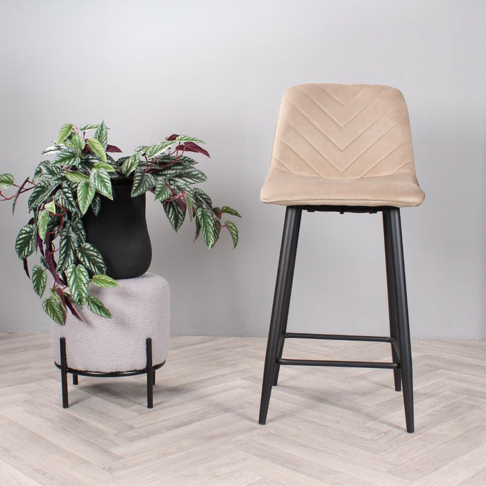 DS4U Gaby barkruk velvet 65 cm 2.0 - champagne