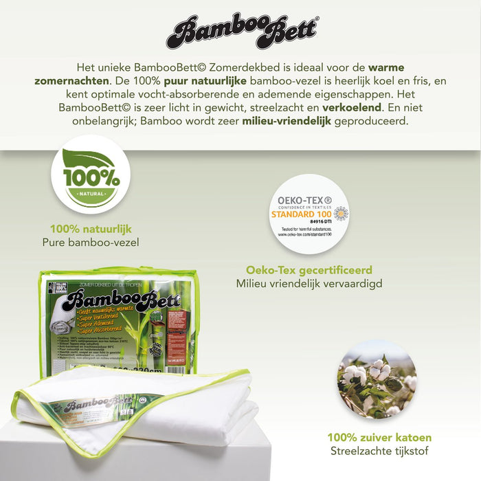 NachtrustOnline - Bamboe - Zomerdekbed - 240x200cm
