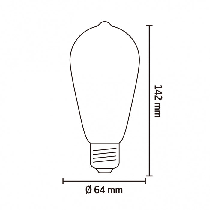Calex Lichtbron E27  Goud - Glas - 6x14x6cm (BxHxD)