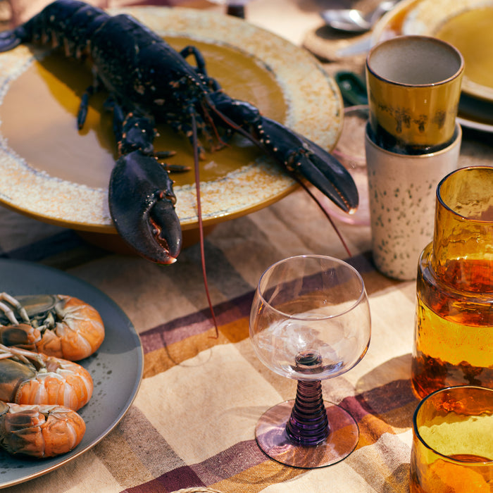 HKliving 70's Ceramics Latte Mok 0,3 L - Set van 2 - Brine