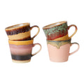 HKliving 70's Ceramics Cappuccinomok 0,33 L - Set van 4 - Vista
