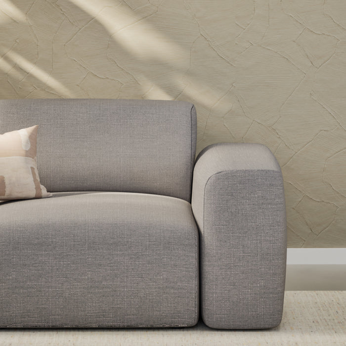 NADUVI Collection Nina Hoekbank Links - Linnen - Donkergrijs