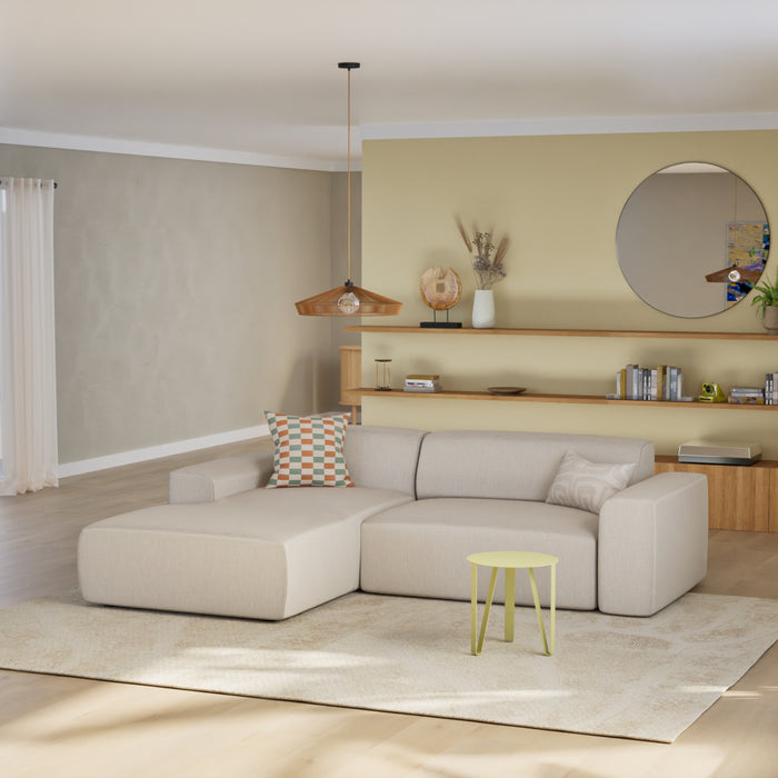 NADUVI Collection Nina Hoekbank Links - Linnen - Crème