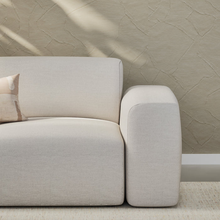 NADUVI Collection Nina Hoekbank Links - Linnen - Crème