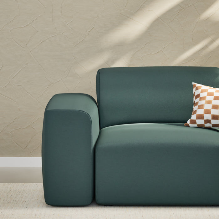 NADUVI Collection Nina Hoekbank Rechts - Velvet - Petrolblauw