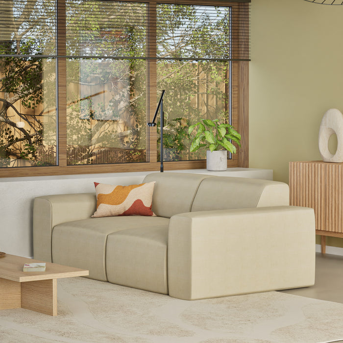 NADUVI Collection Nina 2-zitsbank - Velvet - Beige