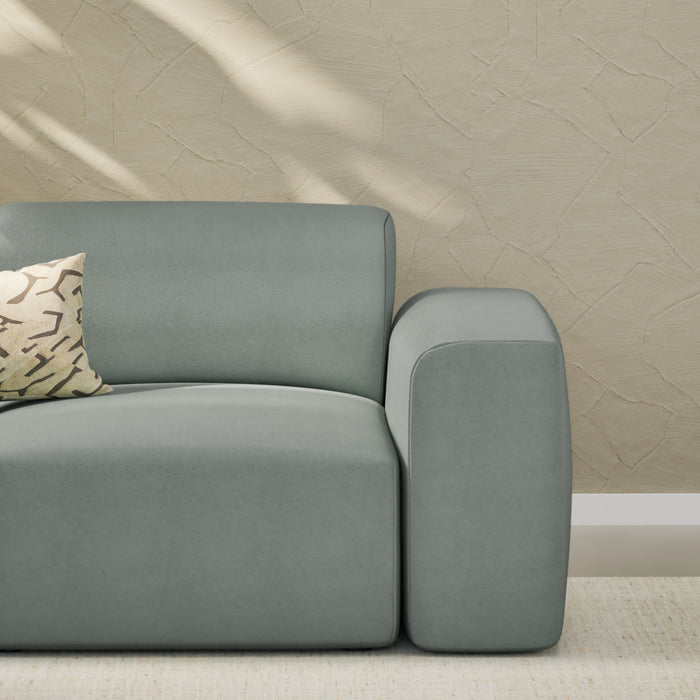 NADUVI Collection Nina Hoekbank Links - Velvet - Mintgroen