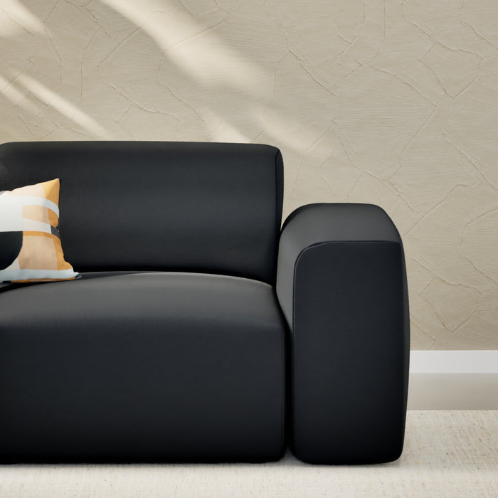 NADUVI Collection Nina Hoekbank Links - Velvet - Zwart