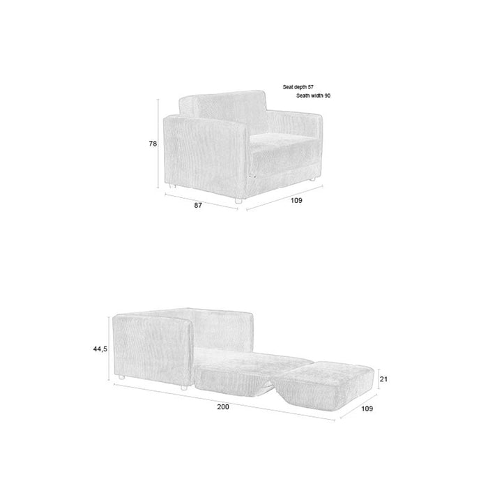 Housecraft Living Jopie Loveseat Bedbank Groen