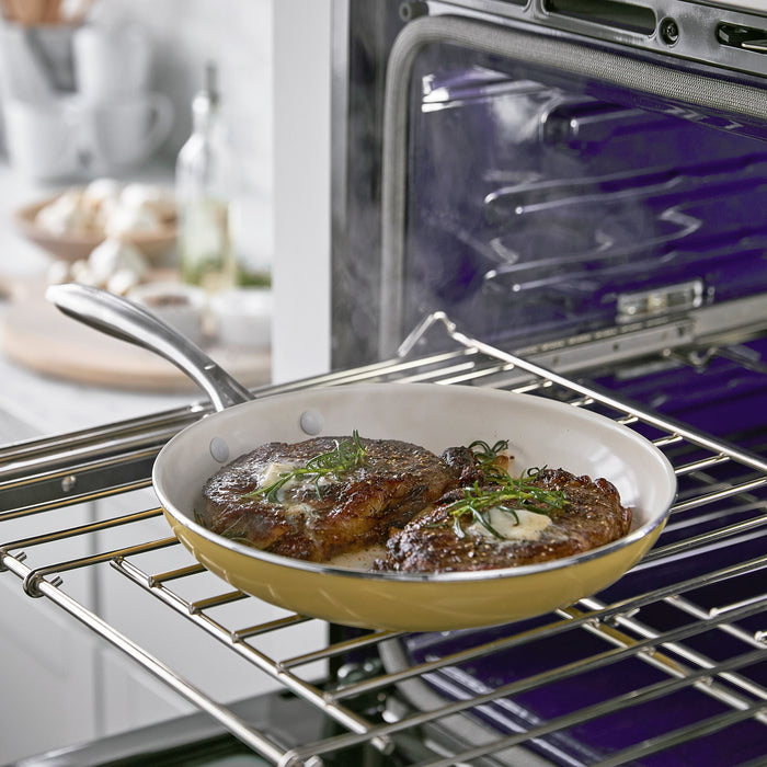 GreenLife Artizan 12-delige set met antiaanbaklaag, PFAS-vrij, geel