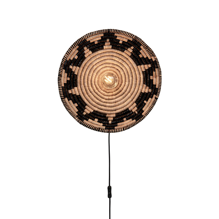 GOOD&MOJO Wandlamp Andros - Naturel|Zwart - Ø45cm