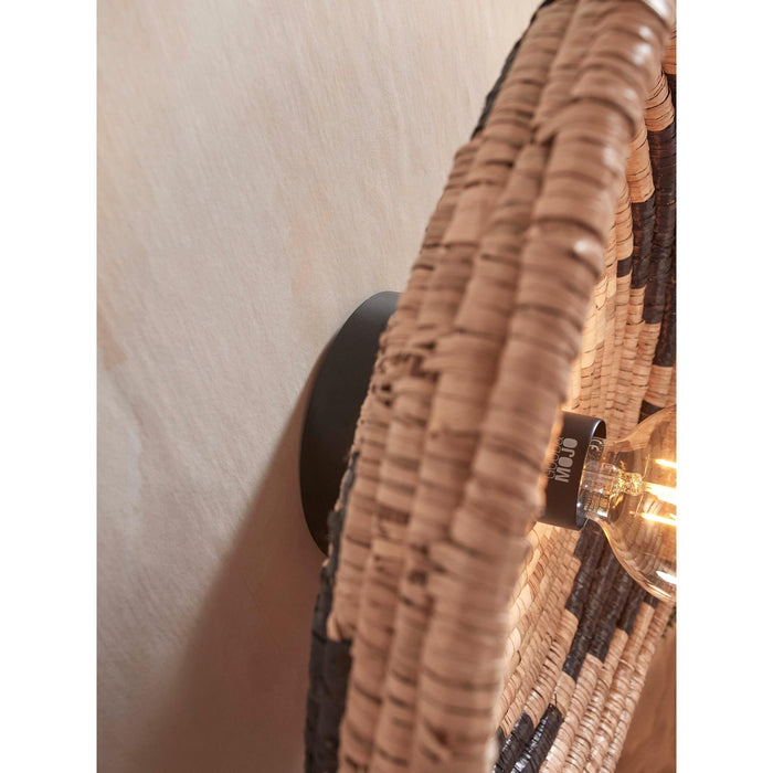 GOOD&MOJO Wandlamp Andros - Naturel|Zwart - Ø45cm
