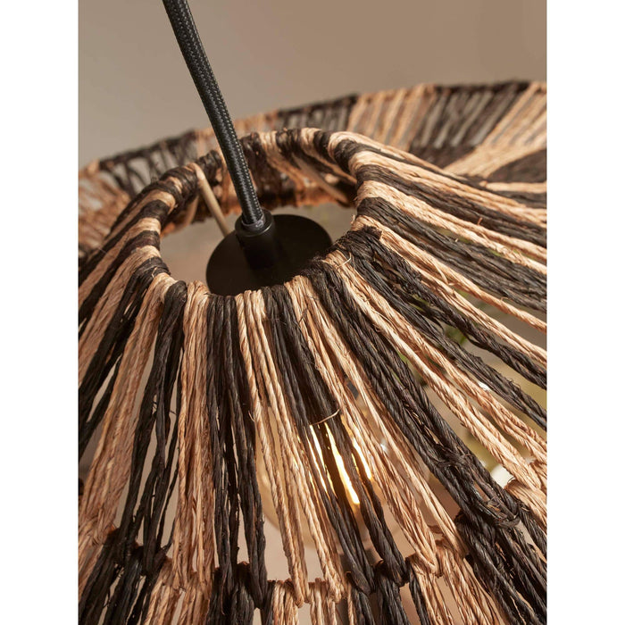 GOOD&MOJO Hanglamp Cuzco - Zwart|Naturel - 65x65x20cm